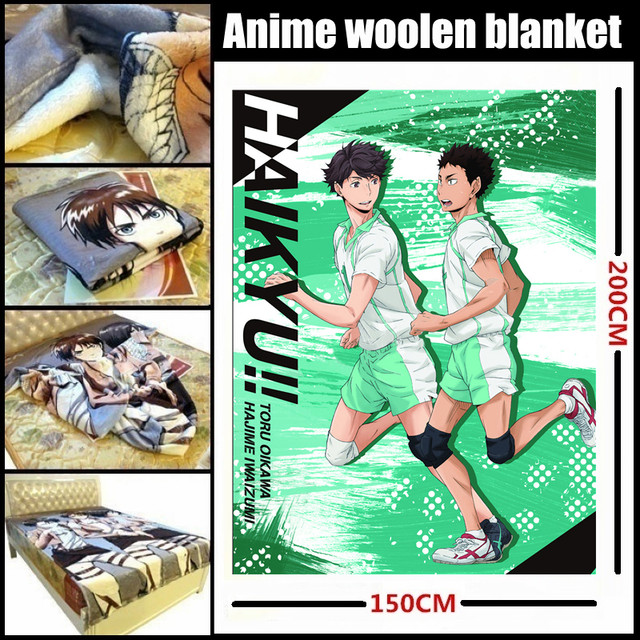 Anime/Haikyuu!! Oikawa Toru/Iwaizumi Hajime soft and comfortable woolen  blanket/Sheets/Dual purpose - AliExpress